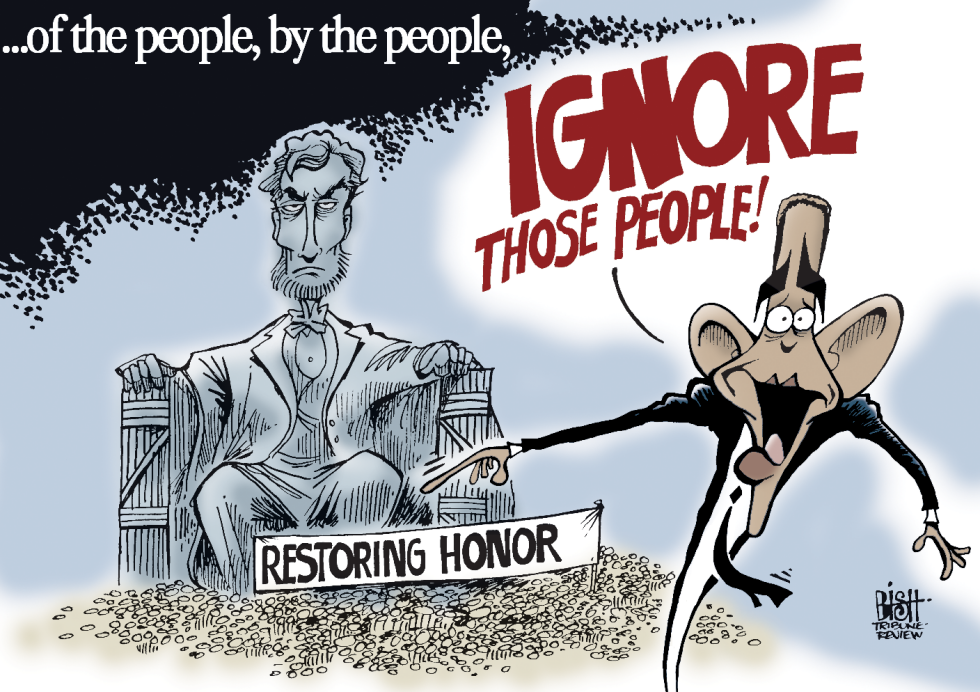 OBAMA AND THE RALLY, COLOR