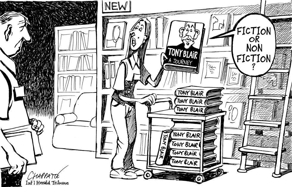  TONY BLAIR'S MEMOIRS by Patrick Chappatte