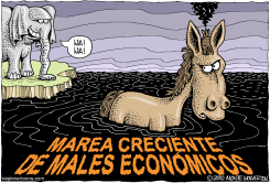 DEMOCRATAS ASOLADOS POR LA RECESION /  by Monte Wolverton