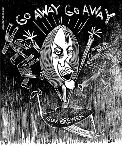 GOV BREWER OF ARIZONA HAUNTED BY HEADLESS BODIES by Randall Enos
