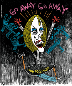GOV BREWER OF ARIZONA HAUNTED BY HEADLESS BODIES  by Randall Enos