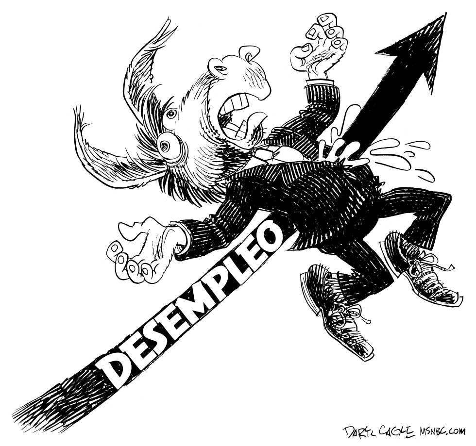  DESEMPLEO Y DEMOCRATAS by Daryl Cagle