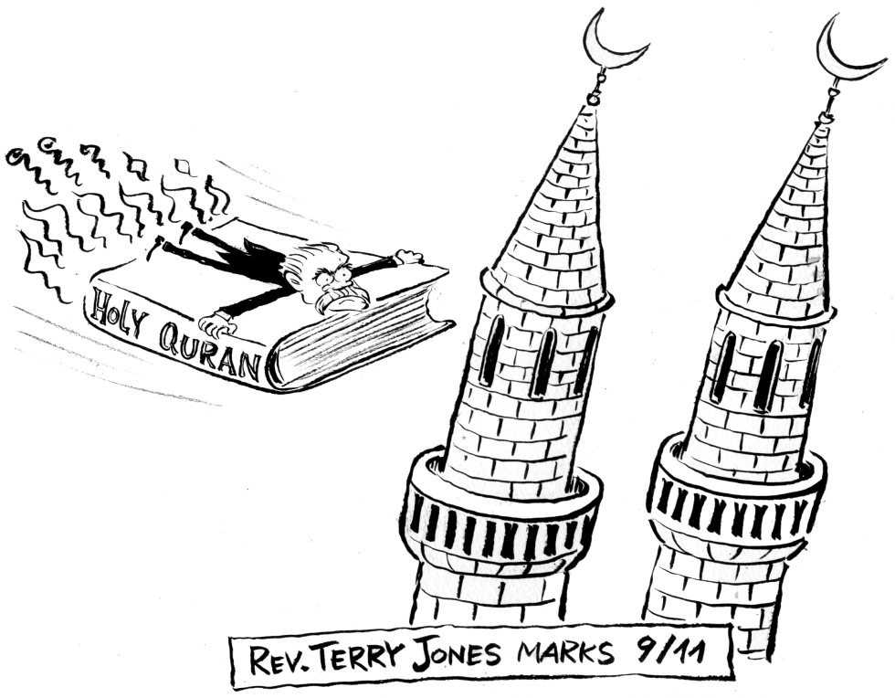 Pastor Terry Jones - B&W