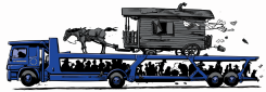 ROMA DEPORTATION  by Hajo de Reijger
