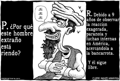 OSAMA RIENDO by Monte Wolverton