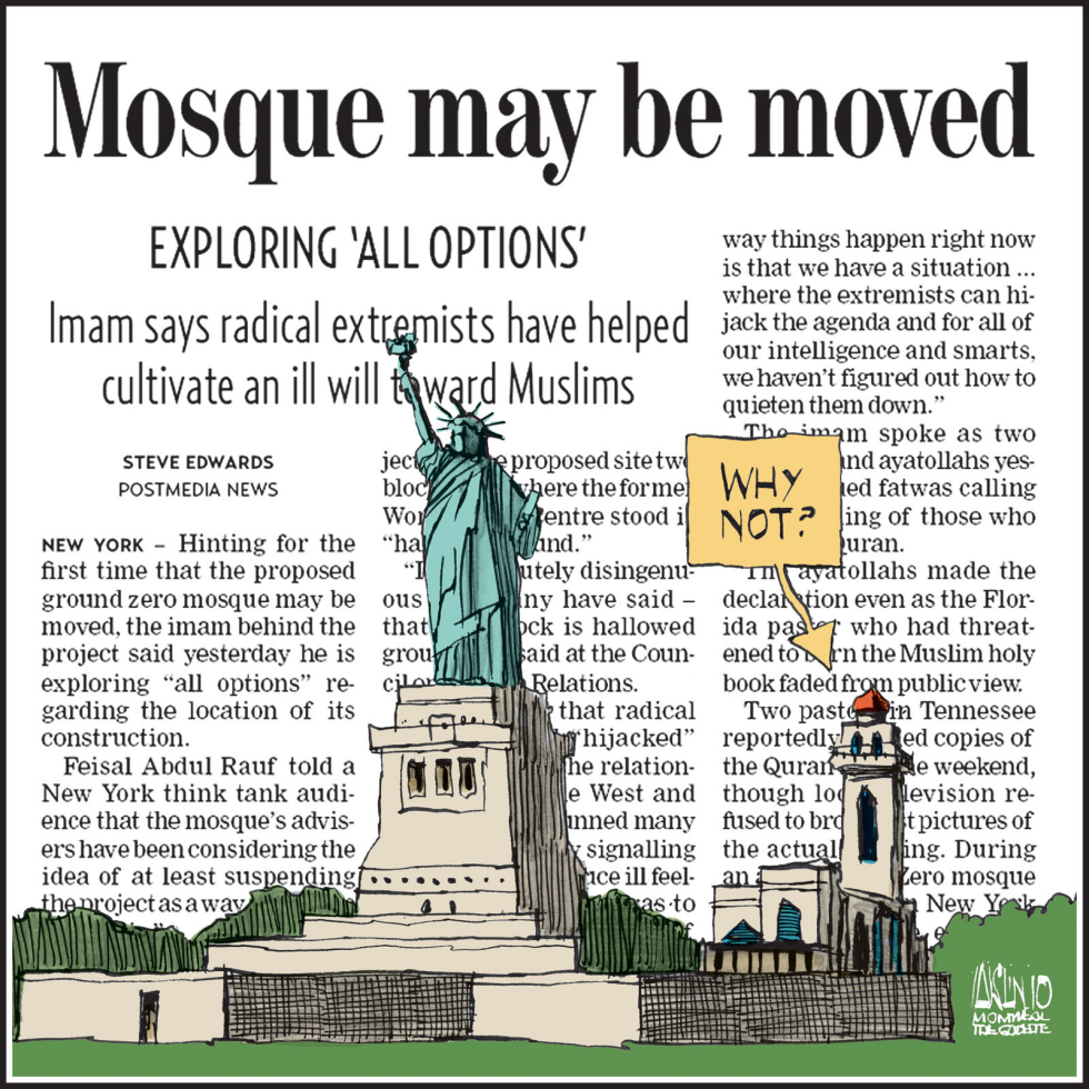  MOSQUE MAY BE MOVED by Aislin