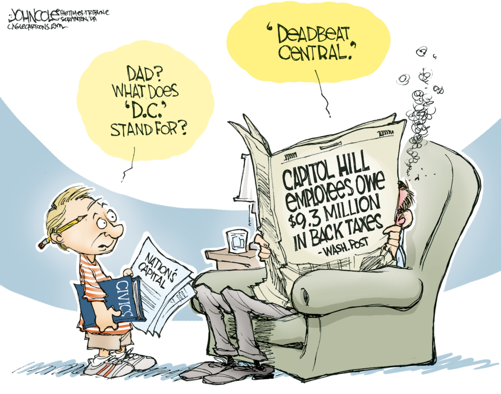 Federal tax deadbeats COLOR