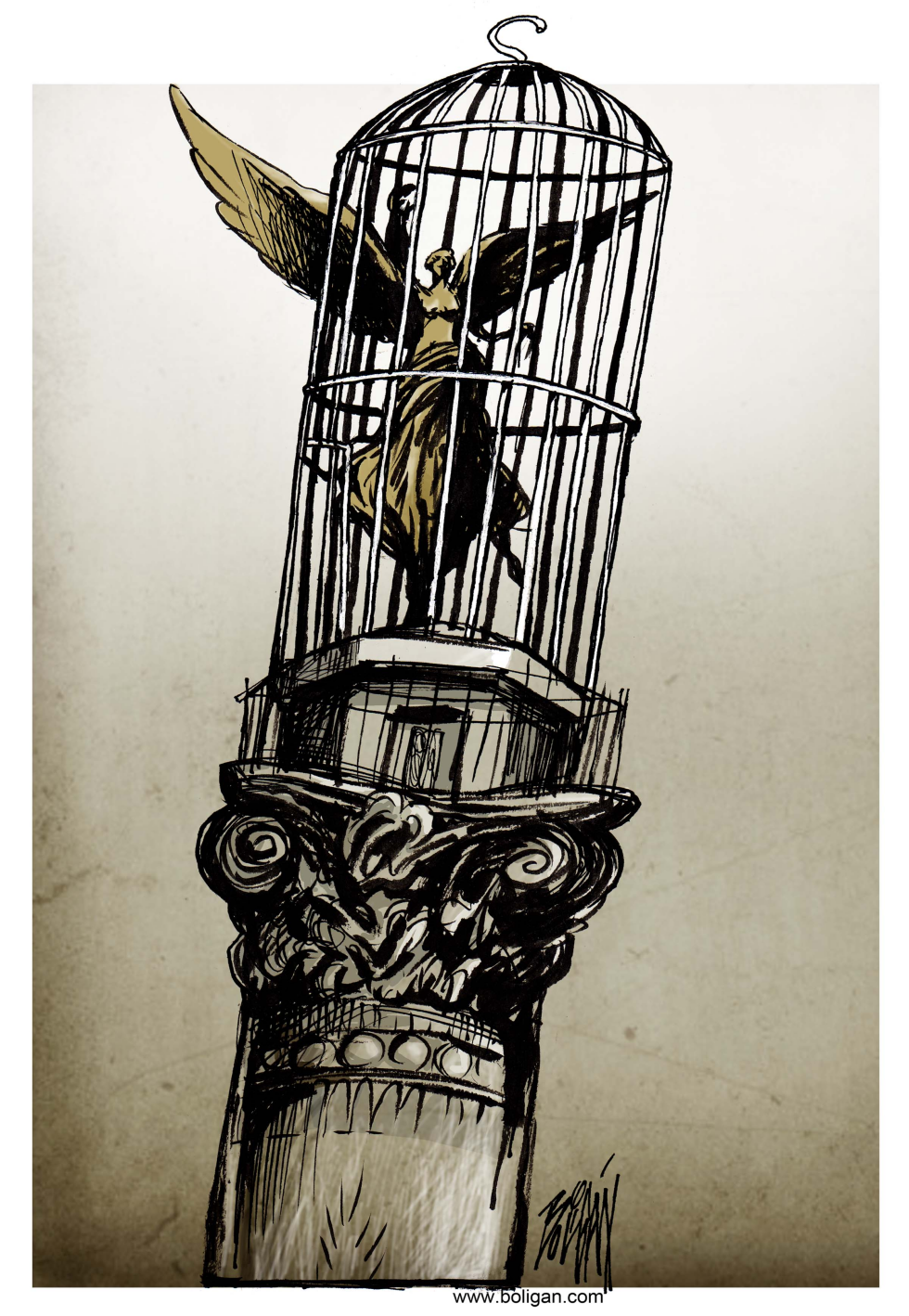 The Caged Angel of Mexican Independence