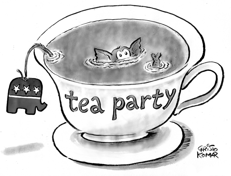 GOP Drowning - grayscale