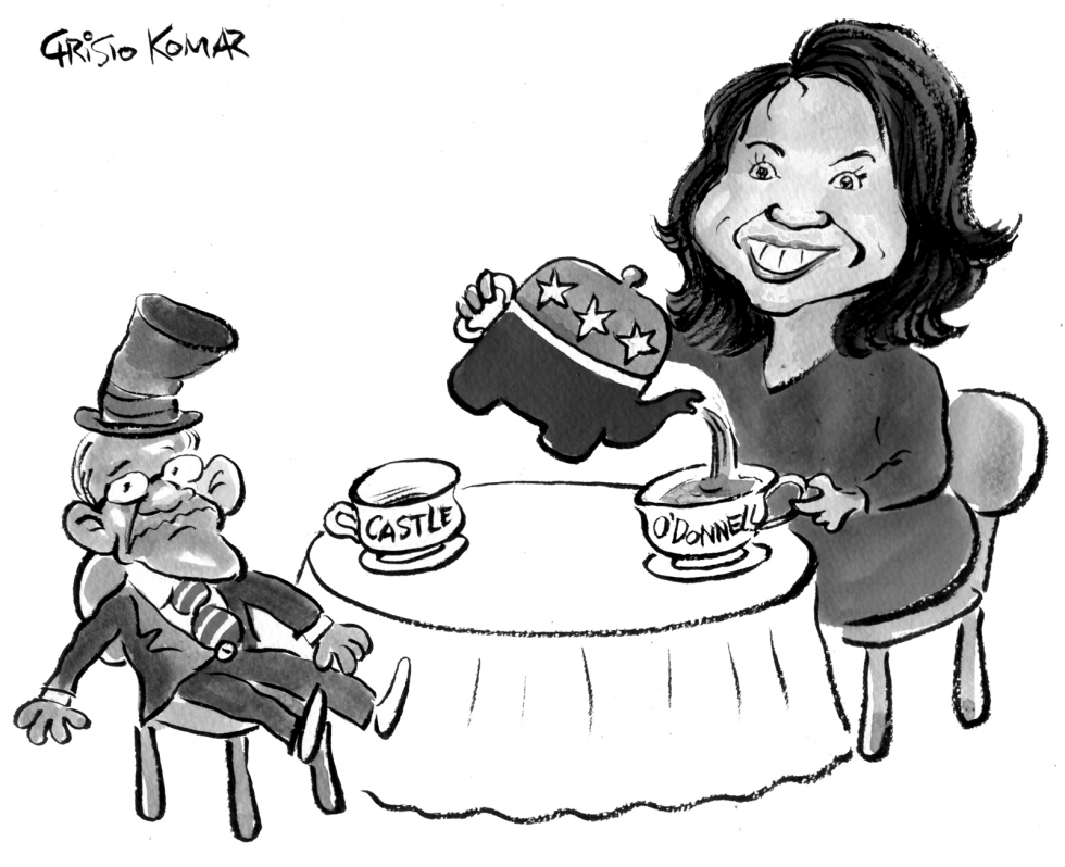 Tea party in Delaware - GRAYSCALE