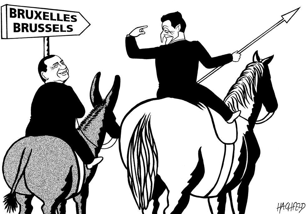 berlusconi, Sarko, Brussels
