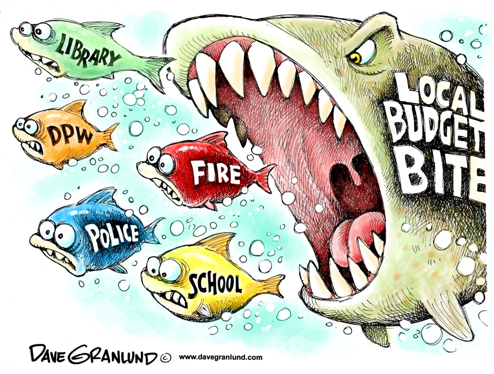  LOCAL BUDGET BITE by Dave Granlund