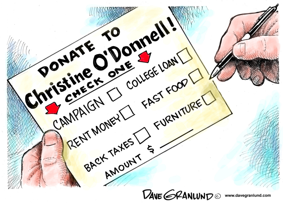 Christine O'Donnell donor form