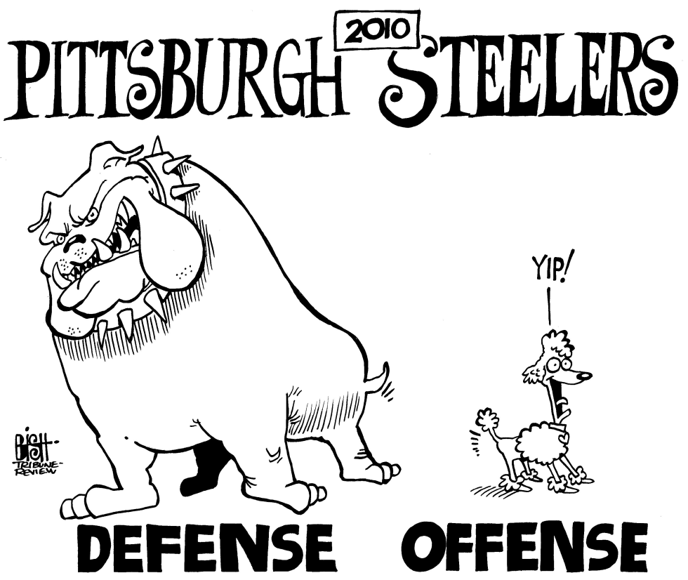 PITTSBURGH STEELERS DEFENSE, B/W