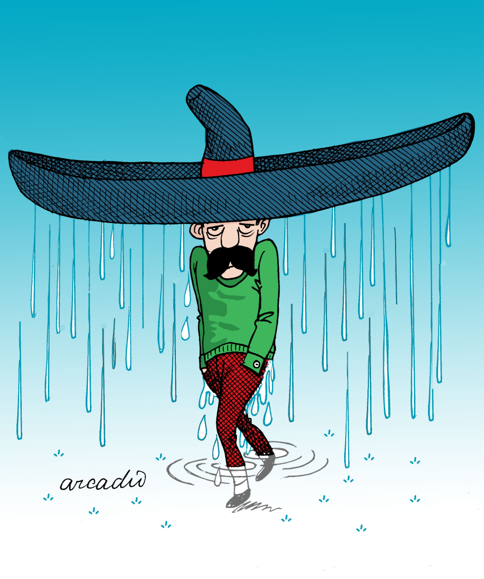 Llueve locamente en México col