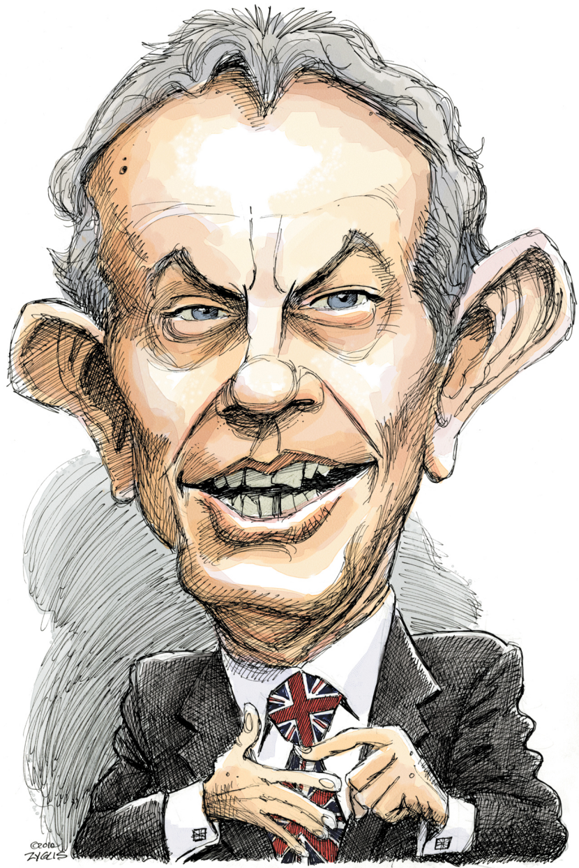 CARICATURE Tony Blair - Color