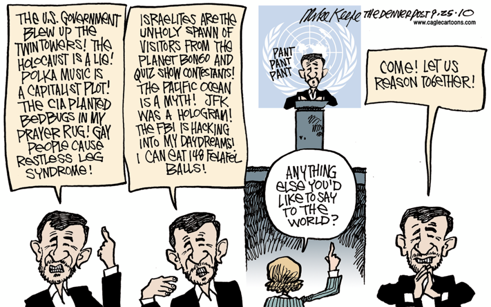 Ahmadinejad at UN COLOR