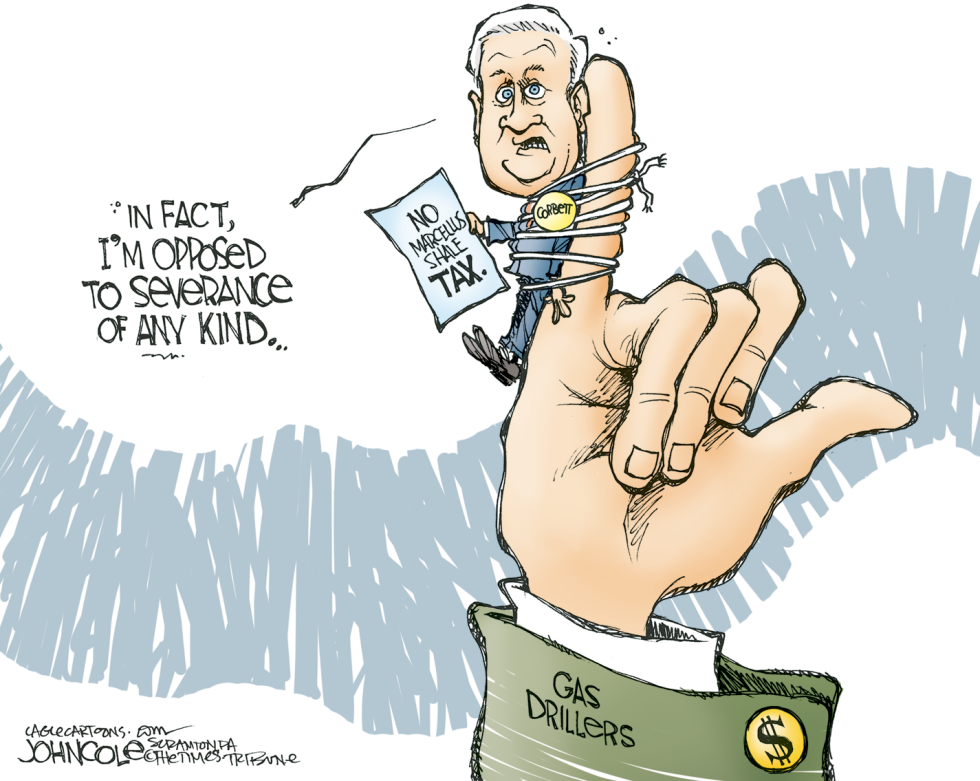 LOCAL PA -- Corbett and Marcellus Shale tax