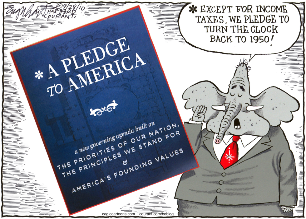  A PLEDGE TO AMERICA by Bob Englehart