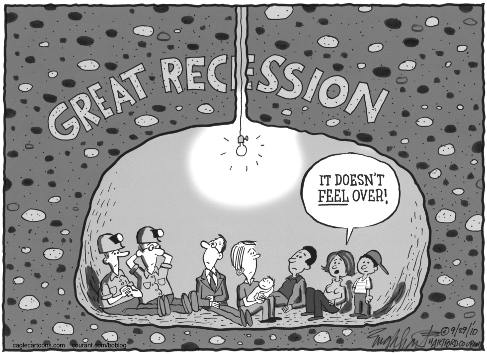  GREAT RECESSION OVER by Bob Englehart