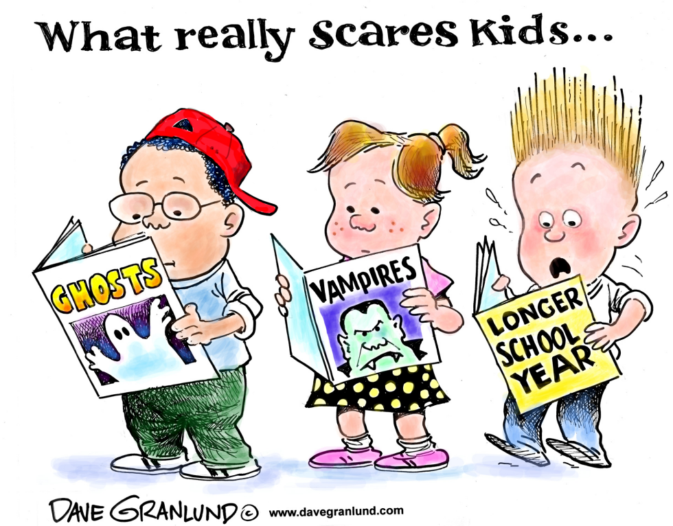  WHAT REALLY SCARES KIDS by Dave Granlund