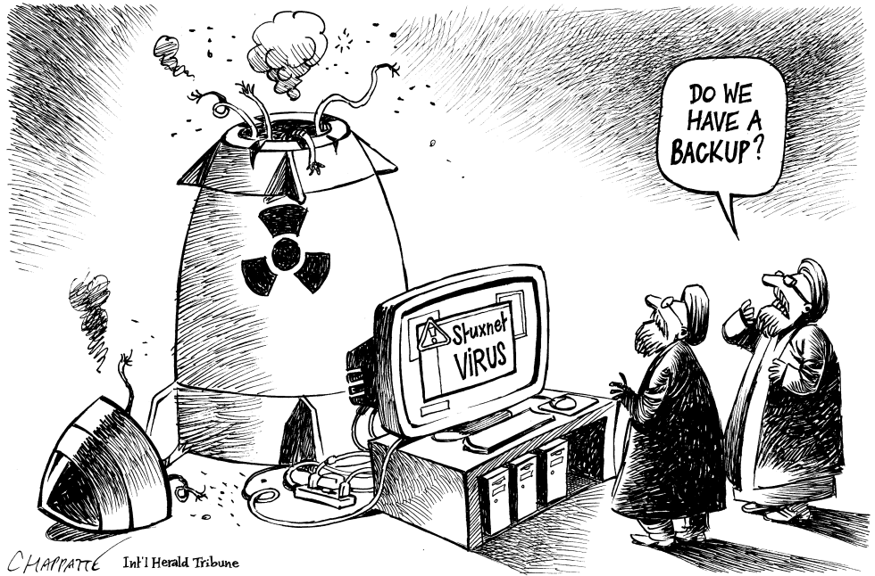  VIRUS ATTACKS IRAN by Patrick Chappatte