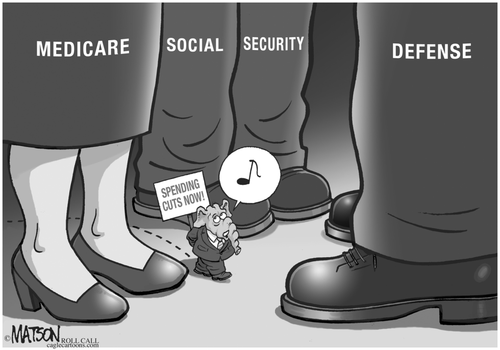  REPUBLICANS IGNORE BIGGEST SPENDING CUTS by RJ Matson