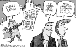 ANONYMOUS ATTACK ADS  by Mike Keefe