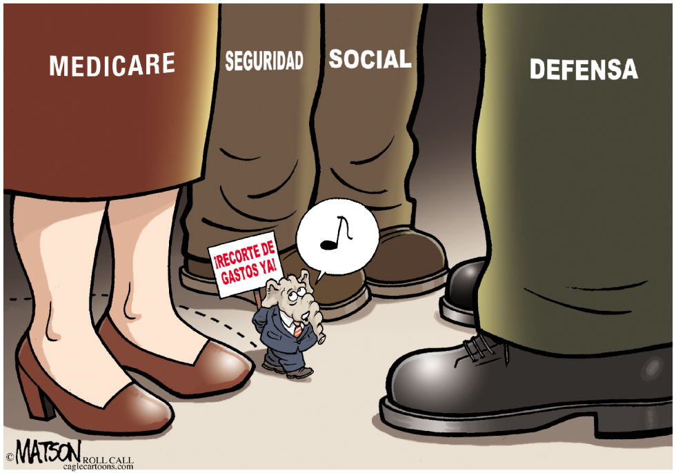 Los Republicanos ignoran los mas randes recortes de gastos / COLOR