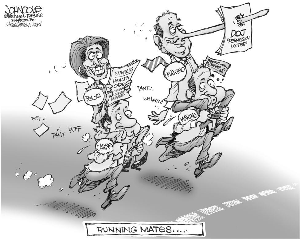 LOCAL PA -- Marino and Carney running mates BW