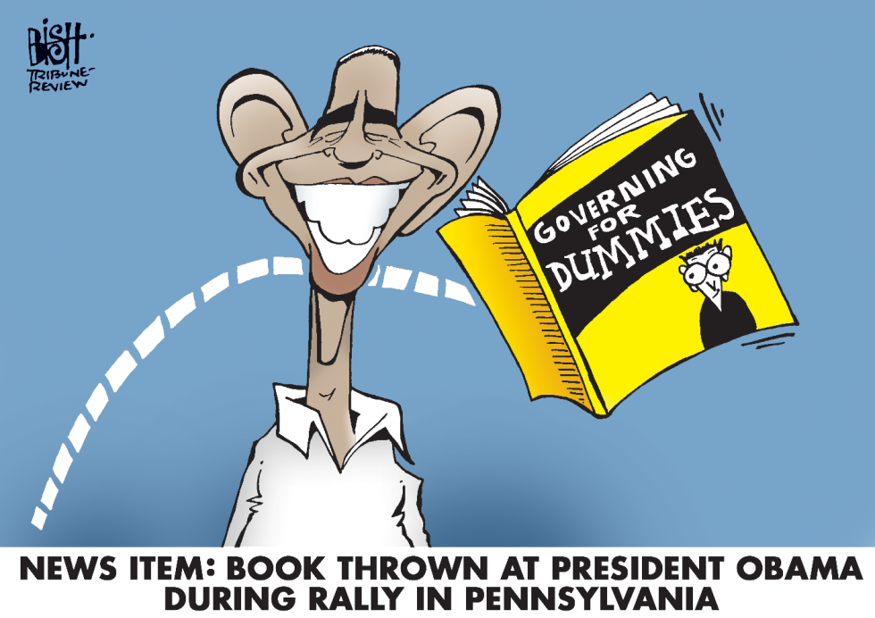 BOOK THROWN AT OBAMA, COLOR