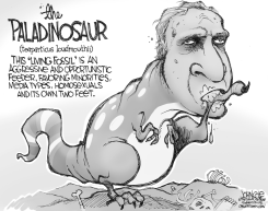 THE PALADINOSAUR BW by John Cole