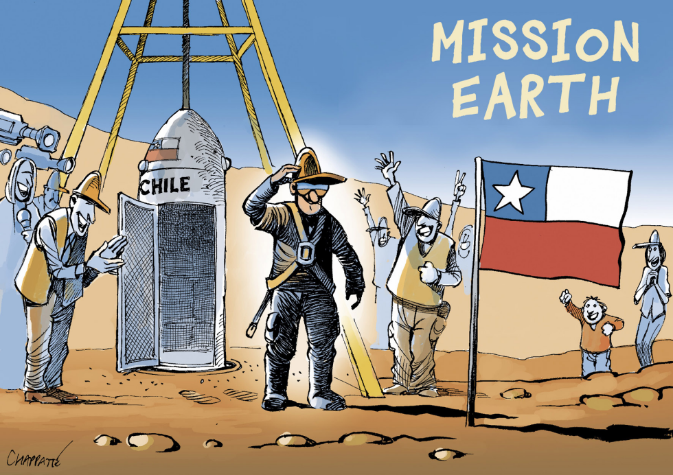  CHILEAN MINERS RESCUED by Patrick Chappatte