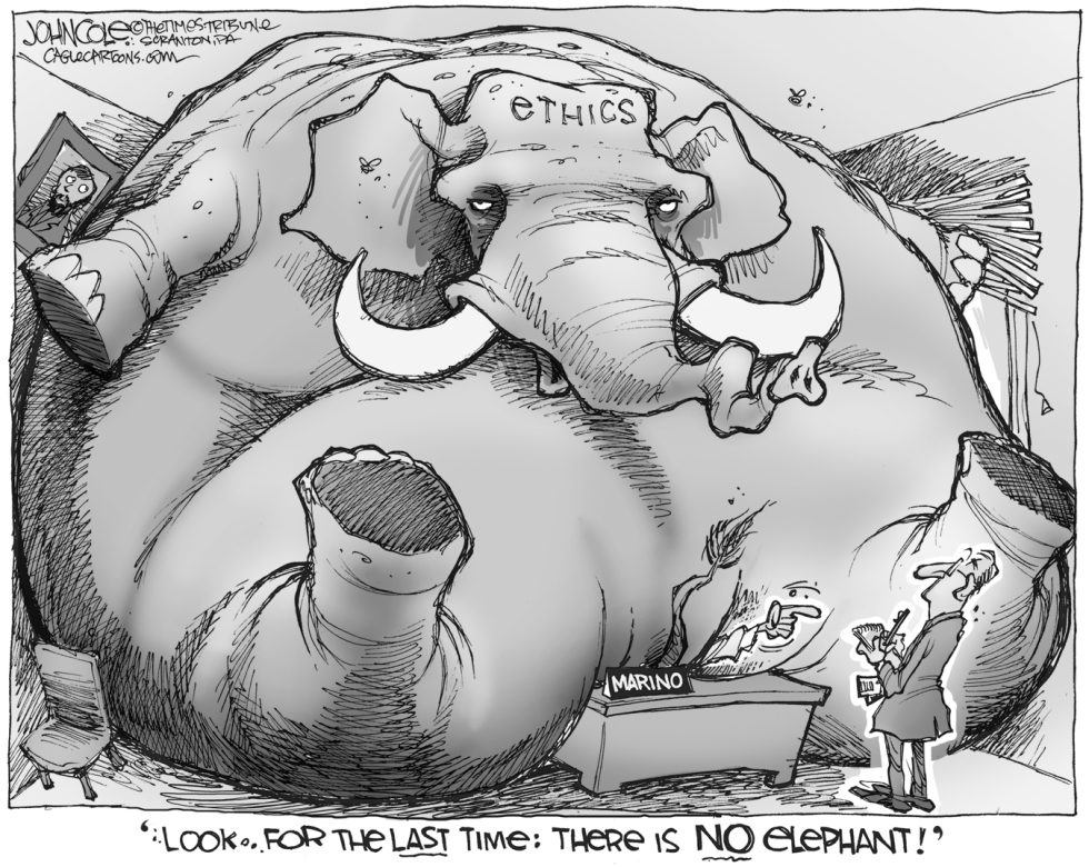 LOCAL PA -- Tom Marino and the elephant BW