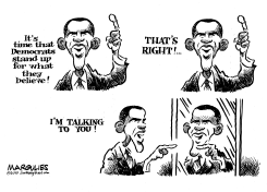 OBAMA RALLIES DEMOCRATS by Jimmy Margulies