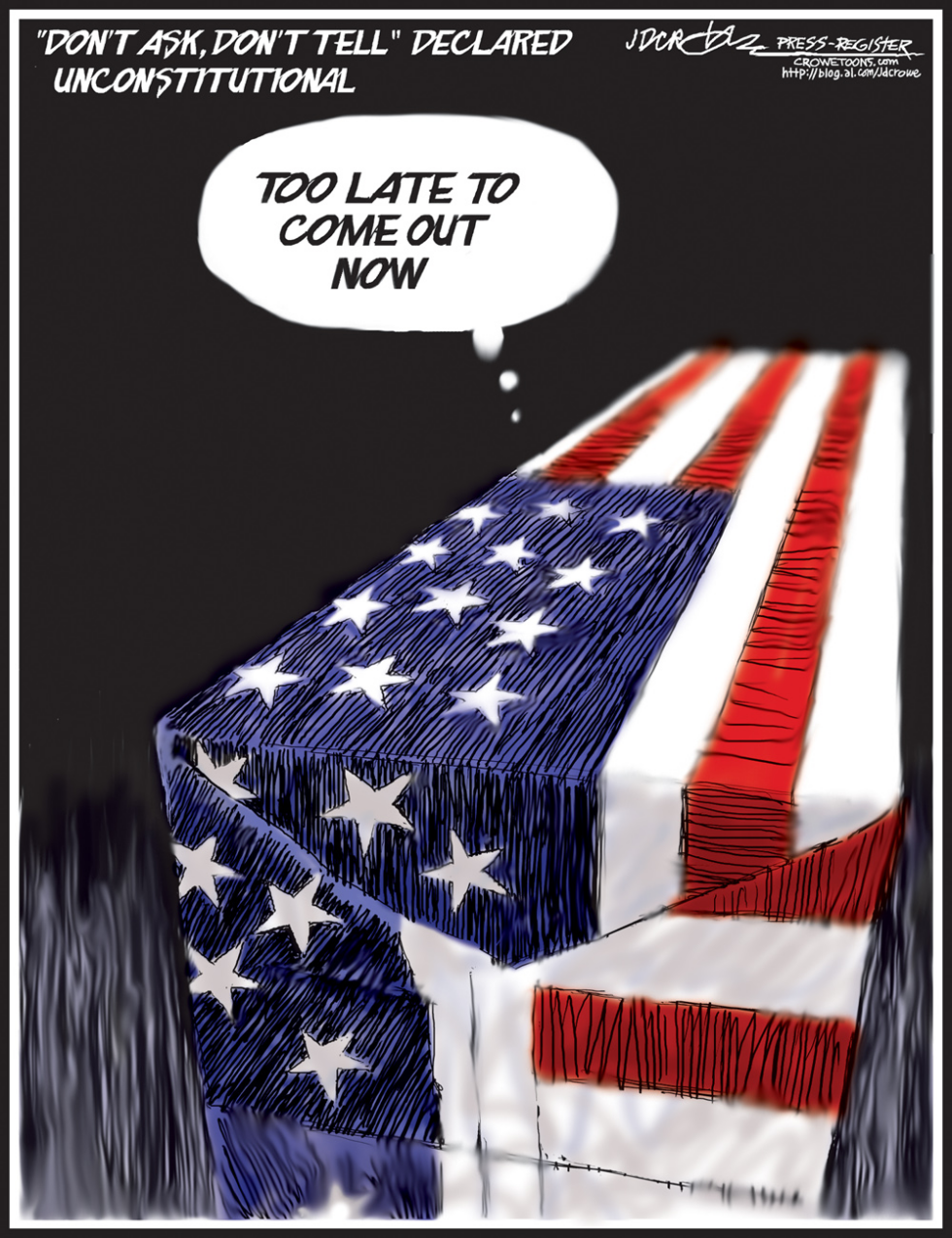 Flag-draped closets