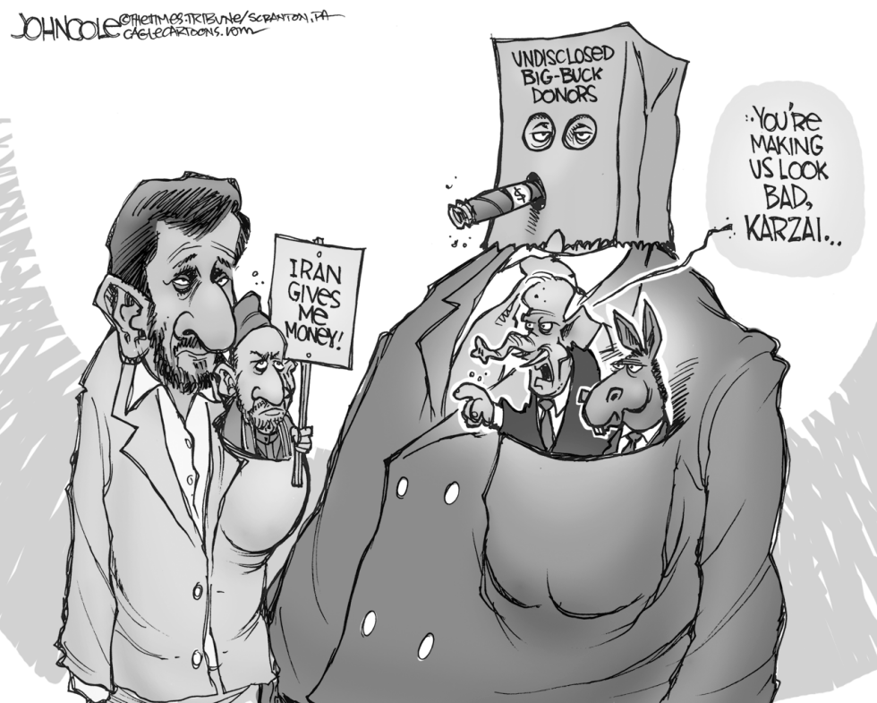Karzai and political donations BW