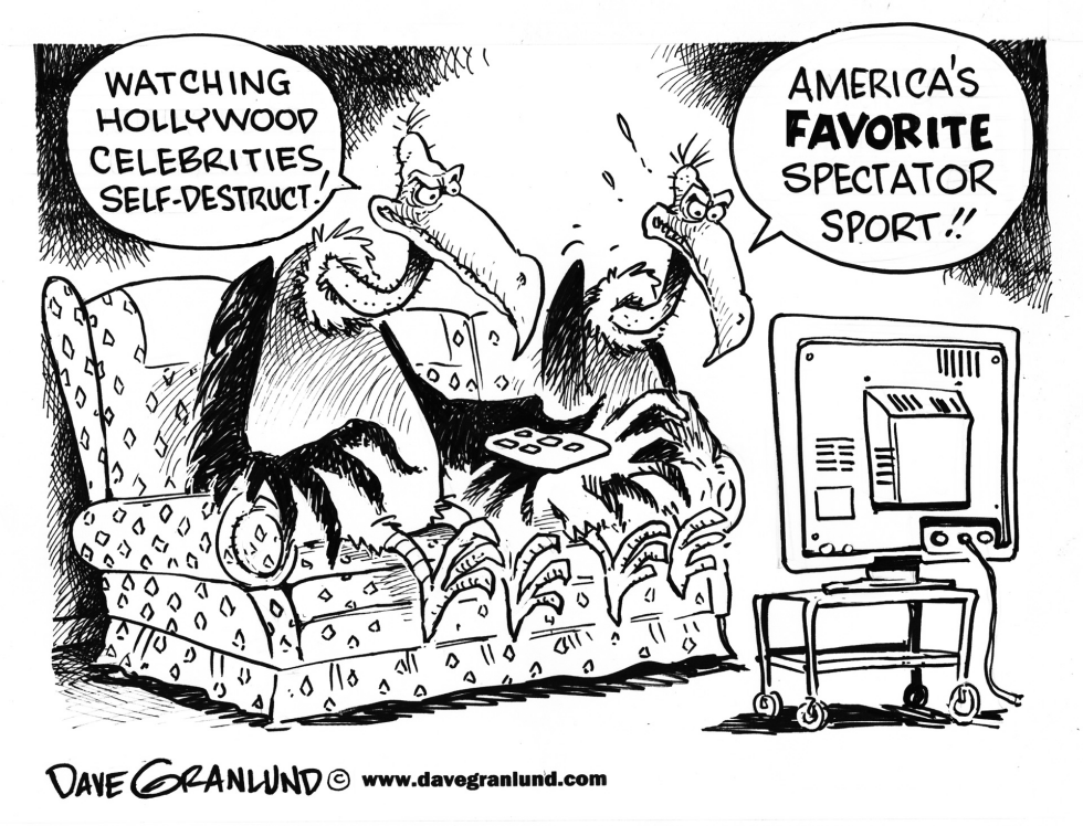  SELF- DESTRUCTING CELEBRITIES by Dave Granlund