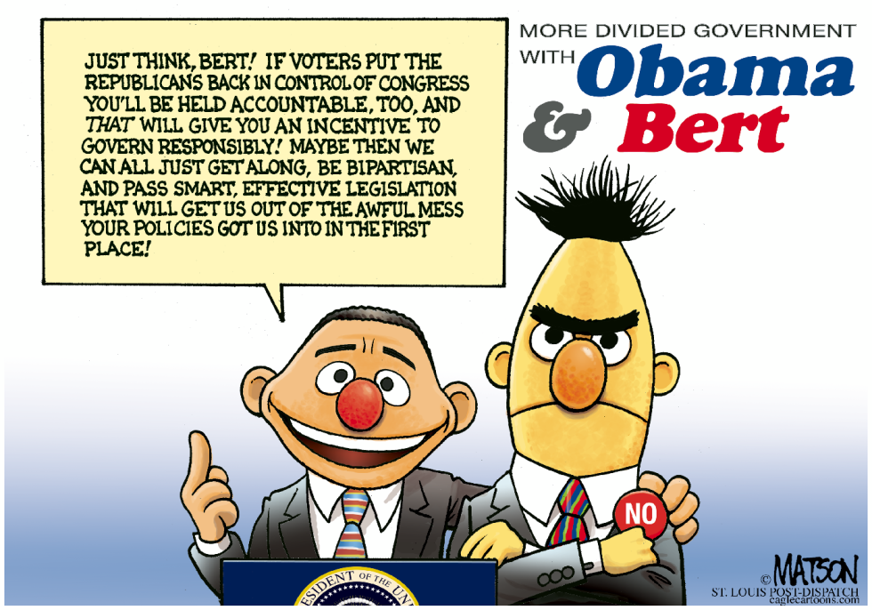 More Divided Government With Obama & Bert-COLOR