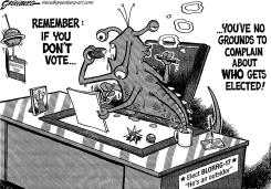 VOTE OR DONT COMPLAIN BW by Steve Greenberg