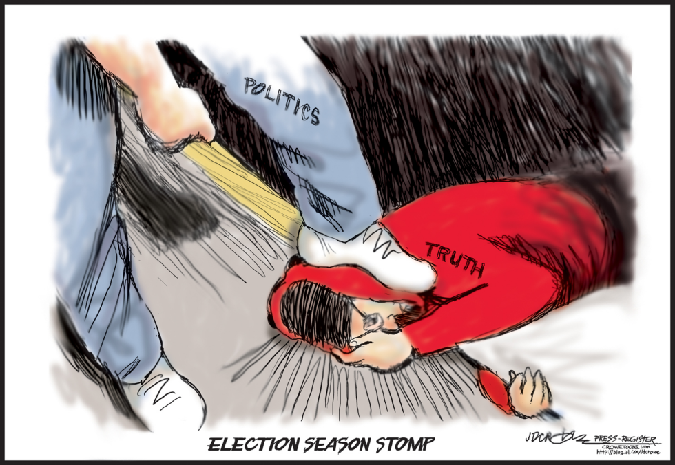 Politics stomps out truth