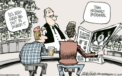 ANONYMOUS WINS  by Mike Keefe