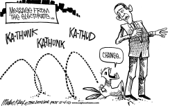 MESSAGE FROM THE ELECTORATE by Mike Keefe