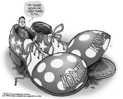 KIM JONG-ILS BIG SHOES BW by John Cole