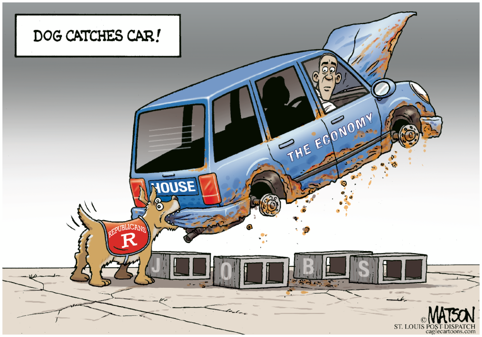 Dog Catches Car-COLOR