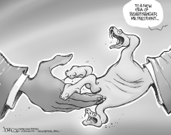 NEW ERA OF BIPARTISANSHIP BW by John Cole