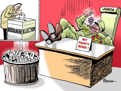 MYANMAR POLLS  by Paresh Nath