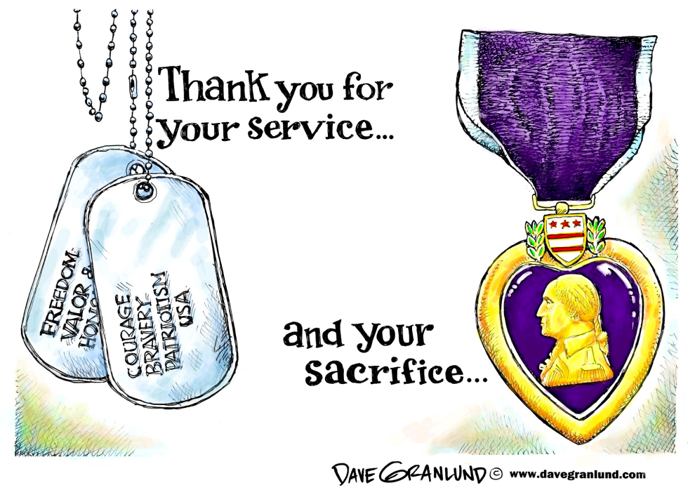 Veterans Day service and sacrifice