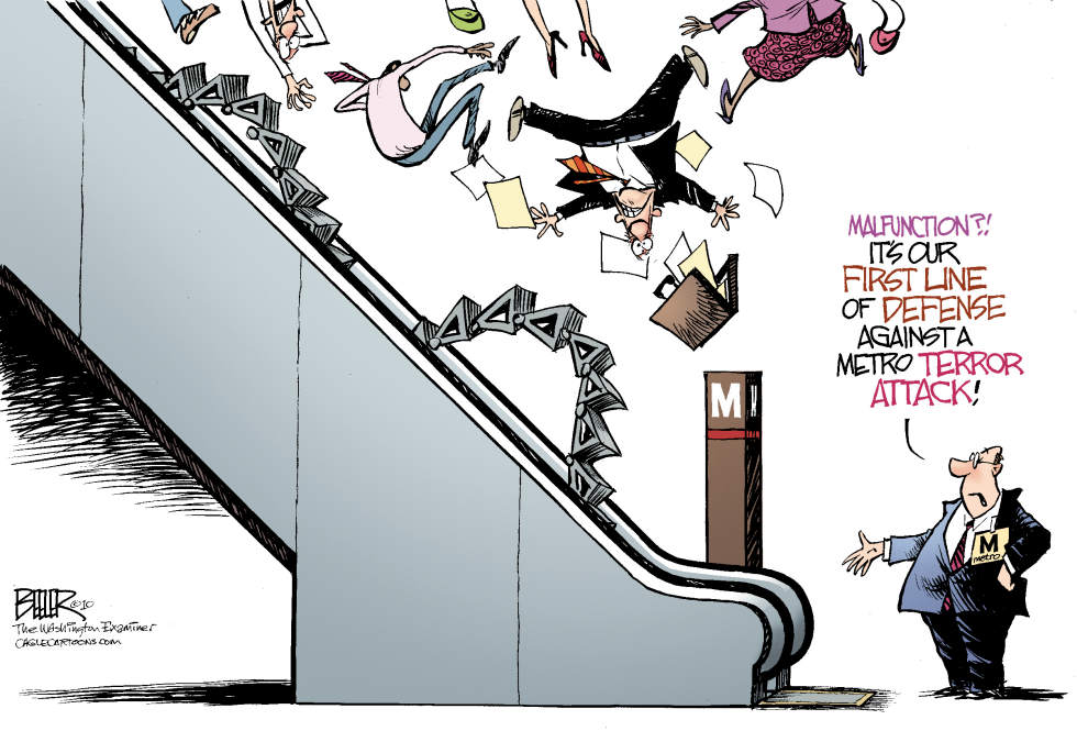  LOCAL DC - METRO ESCALATORS by Nate Beeler