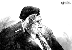 SALUTE LINE ART by Cam Cardow